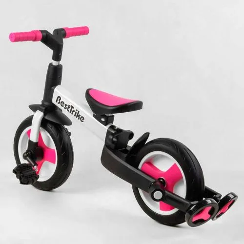 Велосипедний трансформер BestTrike з батьківською ручкою знімними педалями для дітей 10 дюймів колеса PU