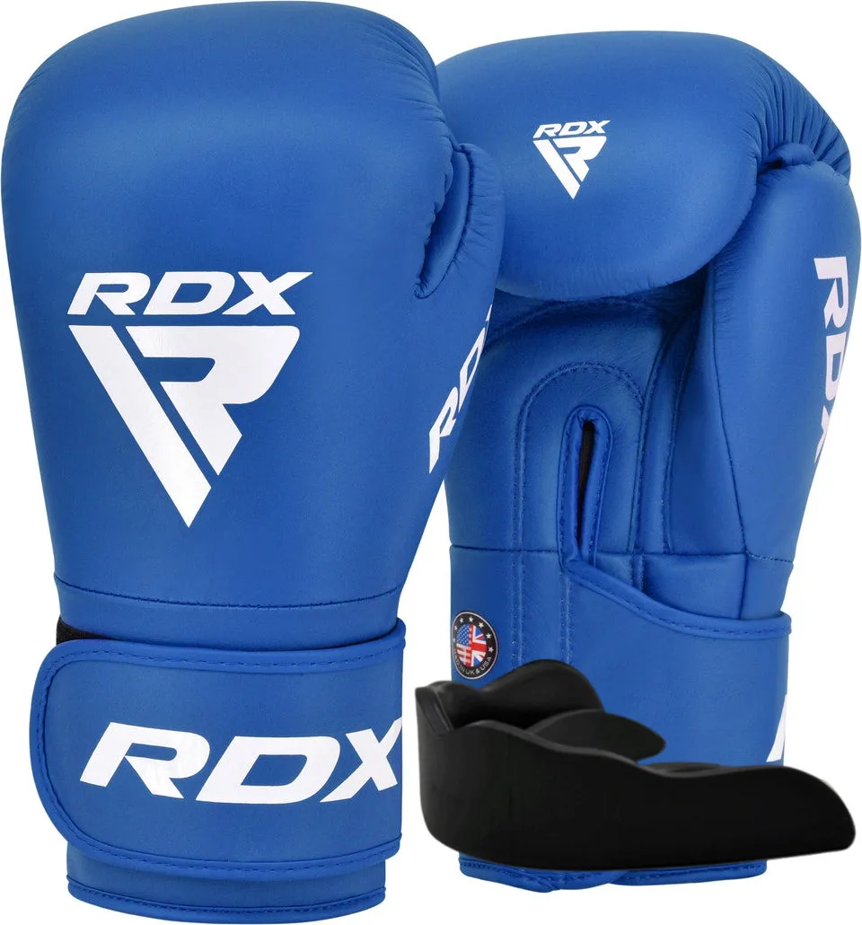 Боксерские перчатки RDX Inc искусственная кожа 10 унций синие