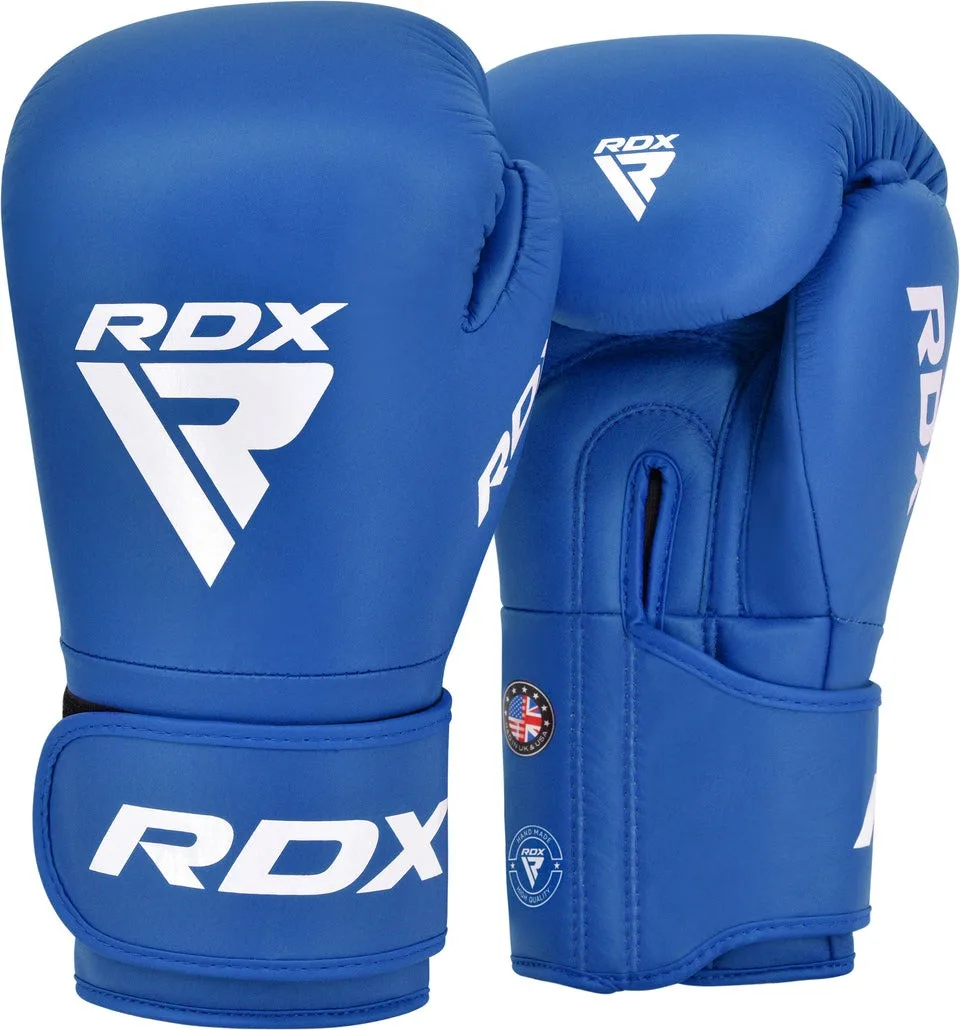 Боксерские перчатки RDX Inc искусственная кожа 10 унций синие