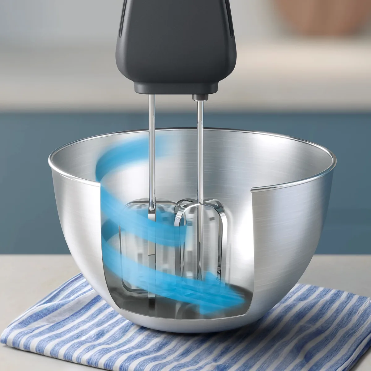Ручний міксер Philips 5000 серії, 400 Вт, 4 насадки, чорний.