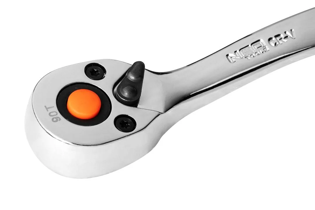 Набір торцевих головок Neo Tools, 1/4", тріскачка 90 зубців, CrV, 14шт