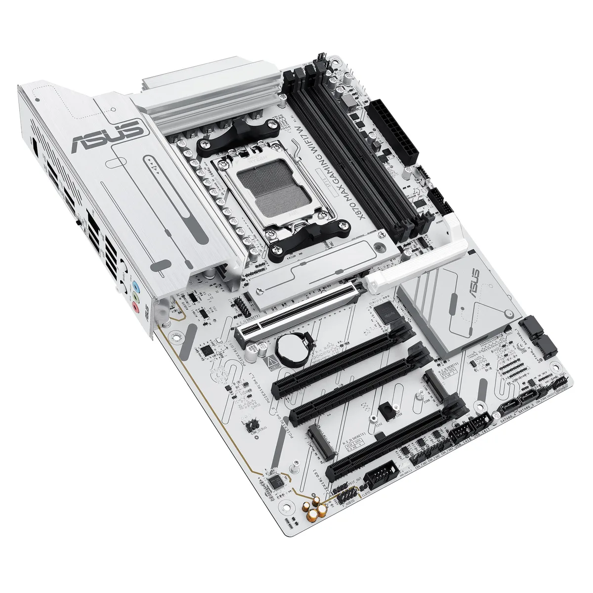 Материнcька плата ASUS X870 MAX GAMING WIFI7 W sAM5 X870 4xDDR5 M.2 HDMI USB Type-C Wi-Fi BT ATX білий