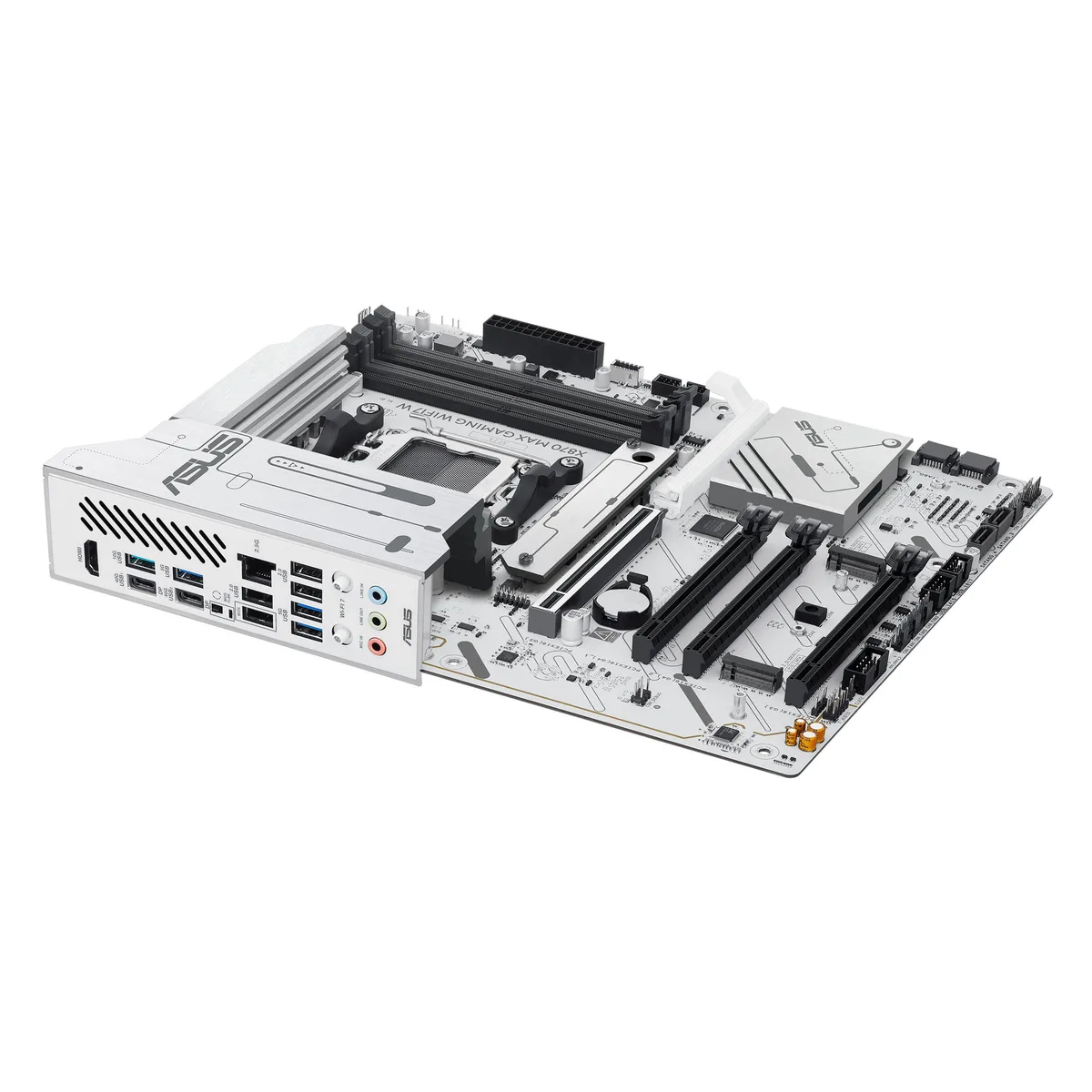 Материнcька плата ASUS X870 MAX GAMING WIFI7 W sAM5 X870 4xDDR5 M.2 HDMI USB Type-C Wi-Fi BT ATX білий