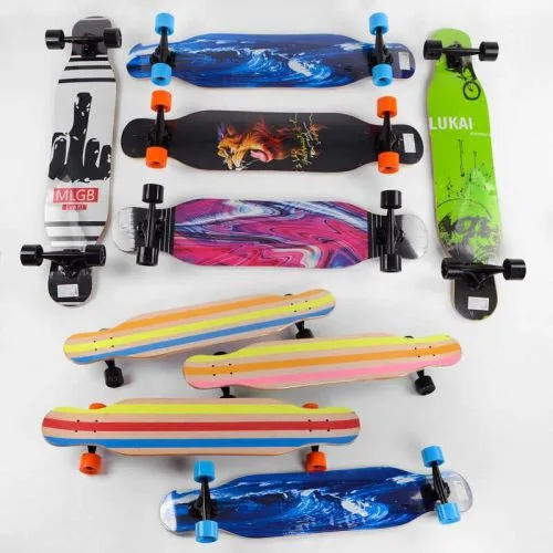 Скейт-лонгборд Best Board с подшипниками АВЕС-11 для катания по огороду и парку лонгборд для слайдов.