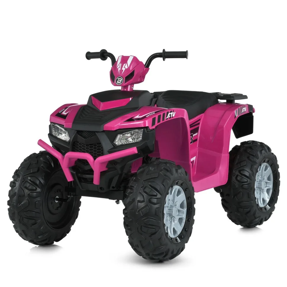 Дитячий електромобіль квадроцикл Bambi Racer екокожа 107х64х73 см Чорний
