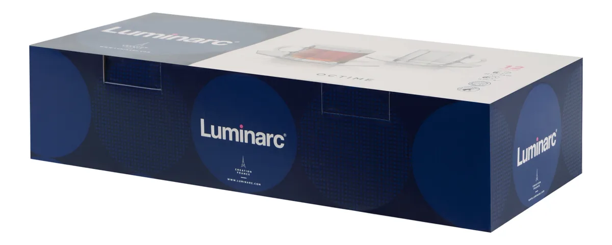 Чайний сервіз Luminarc загартоване скло 12 предметів прозорий для 6 осіб