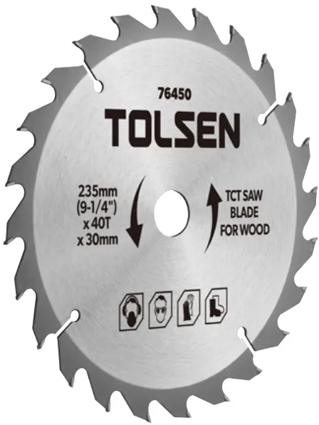 Пильний диск Tolsen для дерева, 305 мм, 60 зубців, 30 мм.