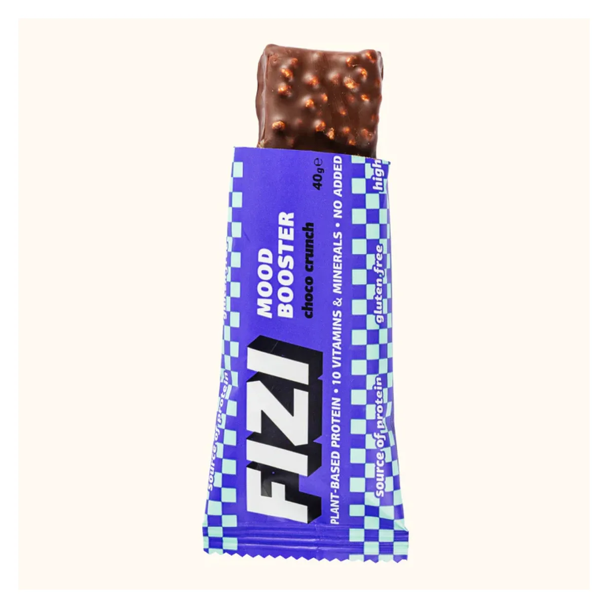FIZI Mood Booster 12x40g Шоколадний батончик з карамеллю та хрусткими кульками