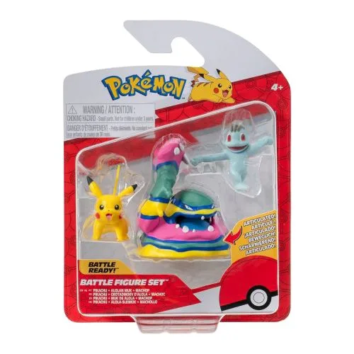 Набір ігрових фігурок Pokemon Мачоп Пікачу Алола Мак для дітей від 4 років фігурки покемонів