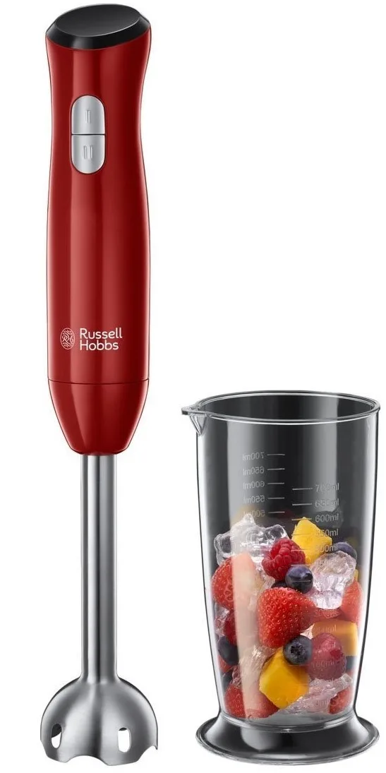 Занурювальний блендер Russell Hobbs Desire 600Вт, чаша на 500мл, червоного кольору.