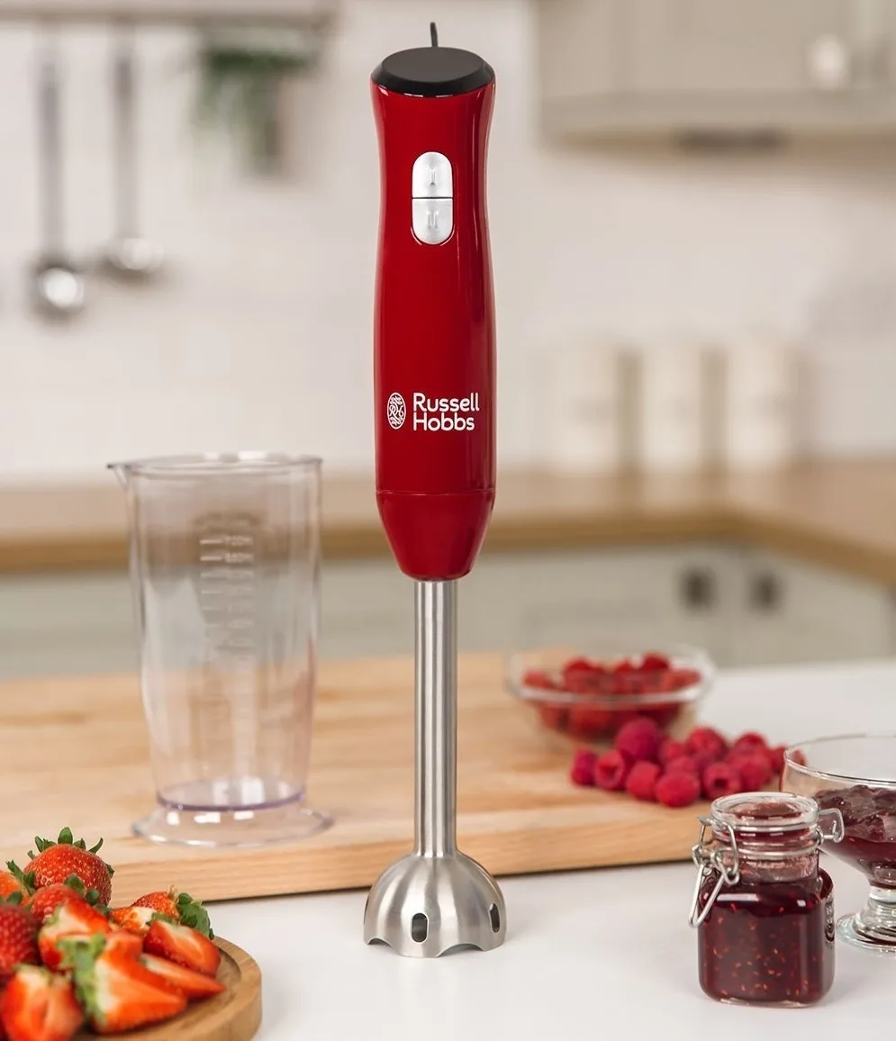 Занурювальний блендер Russell Hobbs Desire 600Вт, чаша на 500мл, червоного кольору.