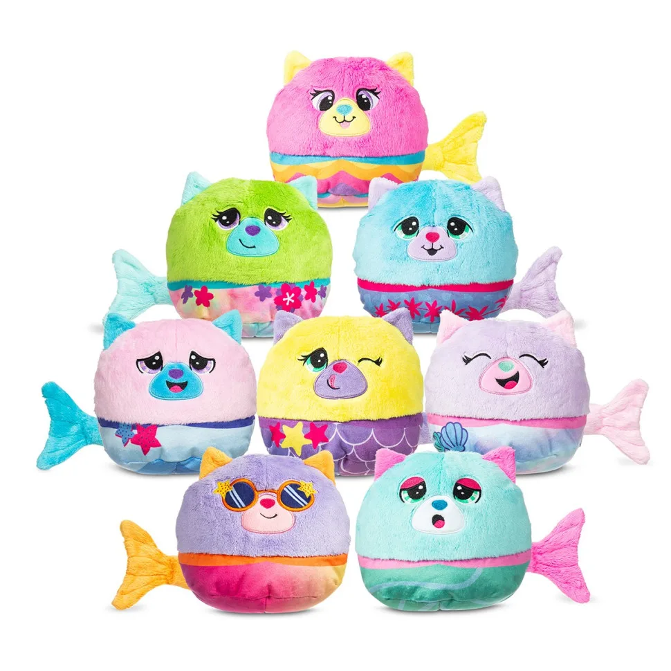 М'яка іграшка Котеня в акваріумі Misfittens 20 см Плюшевий Рожевий