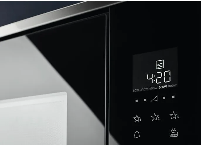 Встроенная микроволновка Electrolux, 17 л, электронное управление, 700 Вт, дисплей, черная
