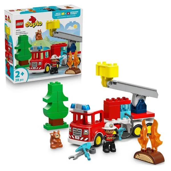 Конструктор LEGO DUPLO Пожежна машина 28 деталей пластик 28х26х10 см
