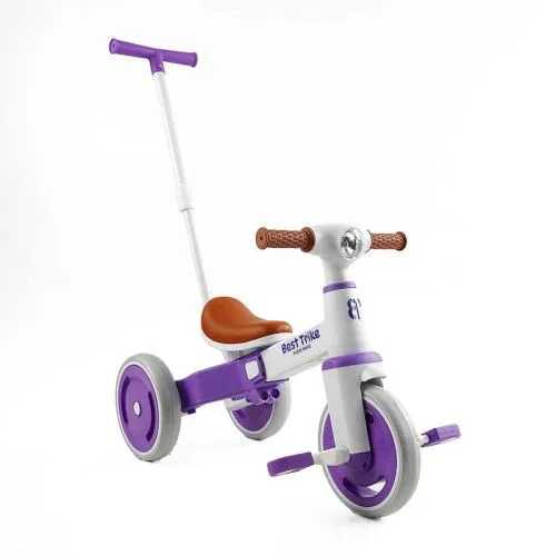 Велосипед триколісний Best Trike для дітей з ручкою та захисним козирком дитячий транспорт