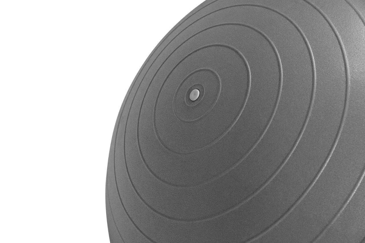 Мяч для фитнеса Active Point PVC 65 см Серый полумассажный с насосом