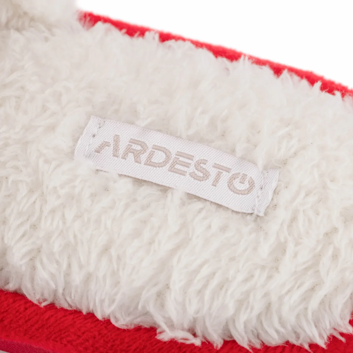 Домашние красные тапочки ARDESTO Christmas, размер 36/37, 100% полиэстер, подошва из резины