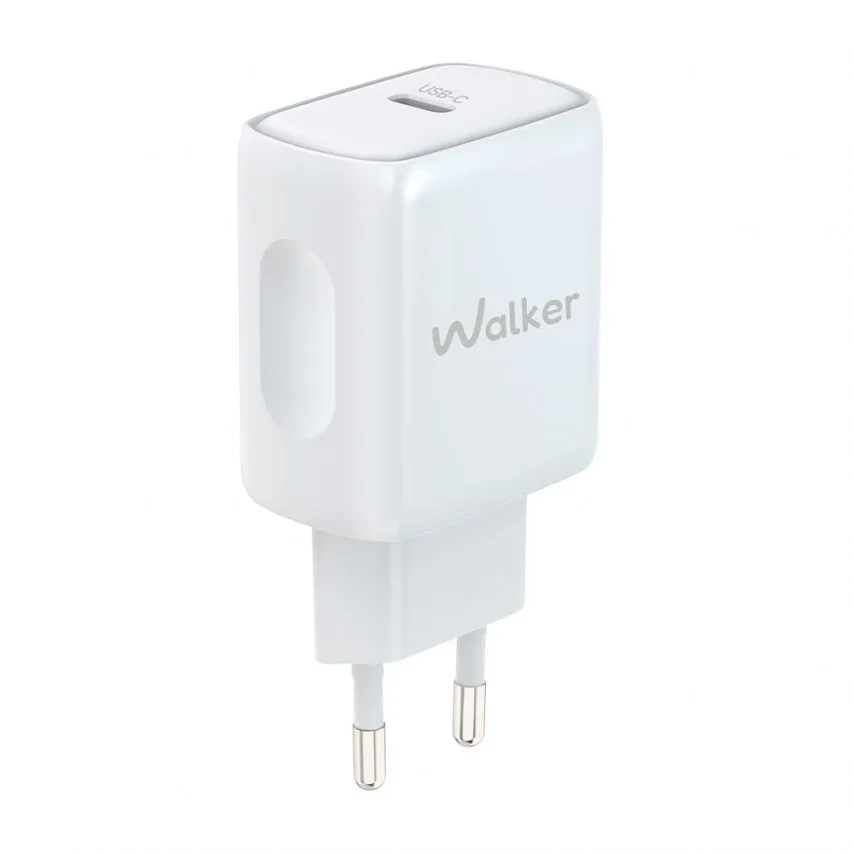 Мережевий зарядний пристрій WALKER 25W Type-C 1м Білий