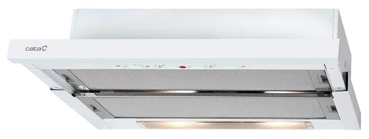 Витяжка Cata телескопічна 60 см 600 м3/год біла вбудована для кухні з LED освітленням та 2 двигунами