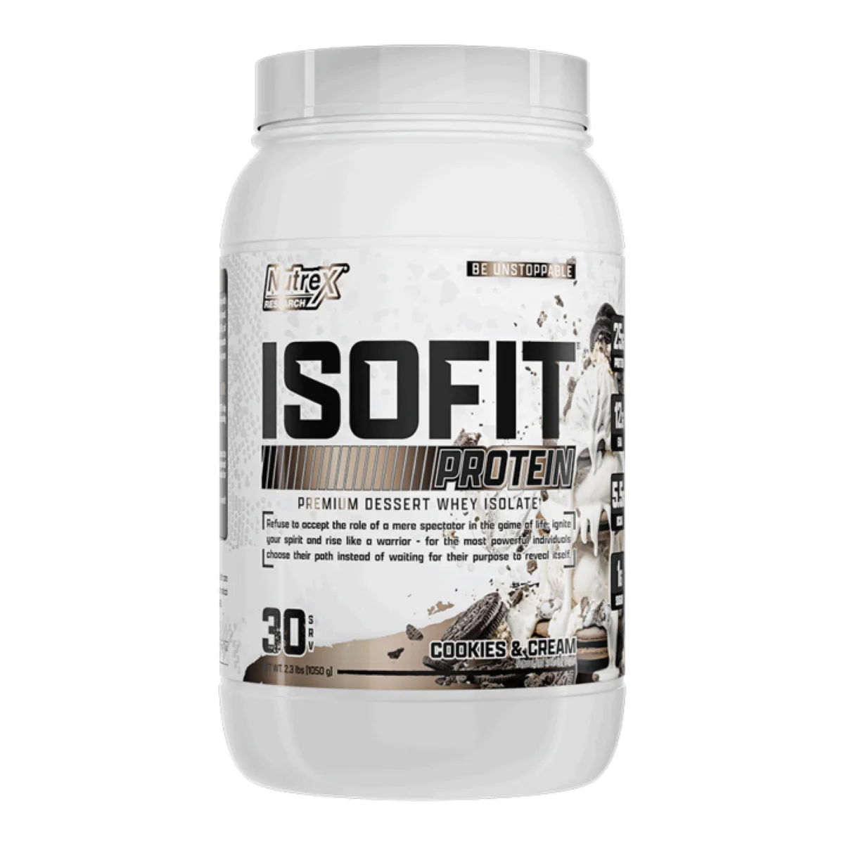 Сироватковий ізолят Nutrex Isofit 30srv Cookies Cream 100% білка 25 г