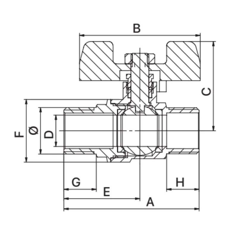 Кран шаровый Europroduct латунь 1" стальной