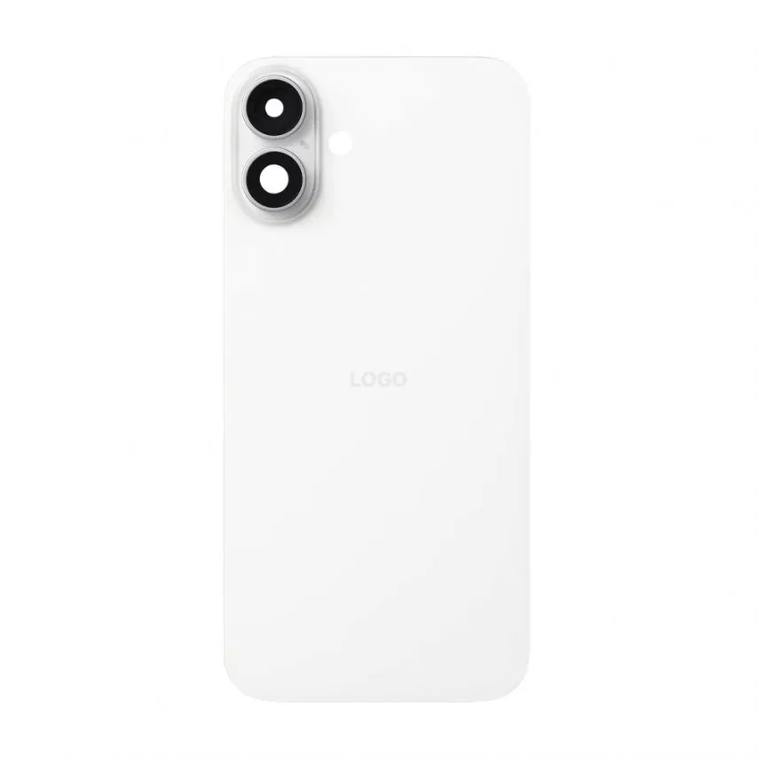 Задняя крышка Apple iPhone 16 Plus White Titanium с рамкой и стеклом камеры Original Quality