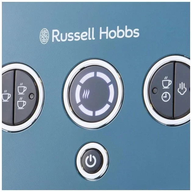 Кавоварка еспрессо Russell Hobbs метал 34,2х27х29 см синя