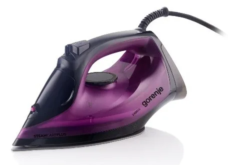 Праска з подачею пари Gorenje 2400 Вт 450 мл Чорна Фіолетова
