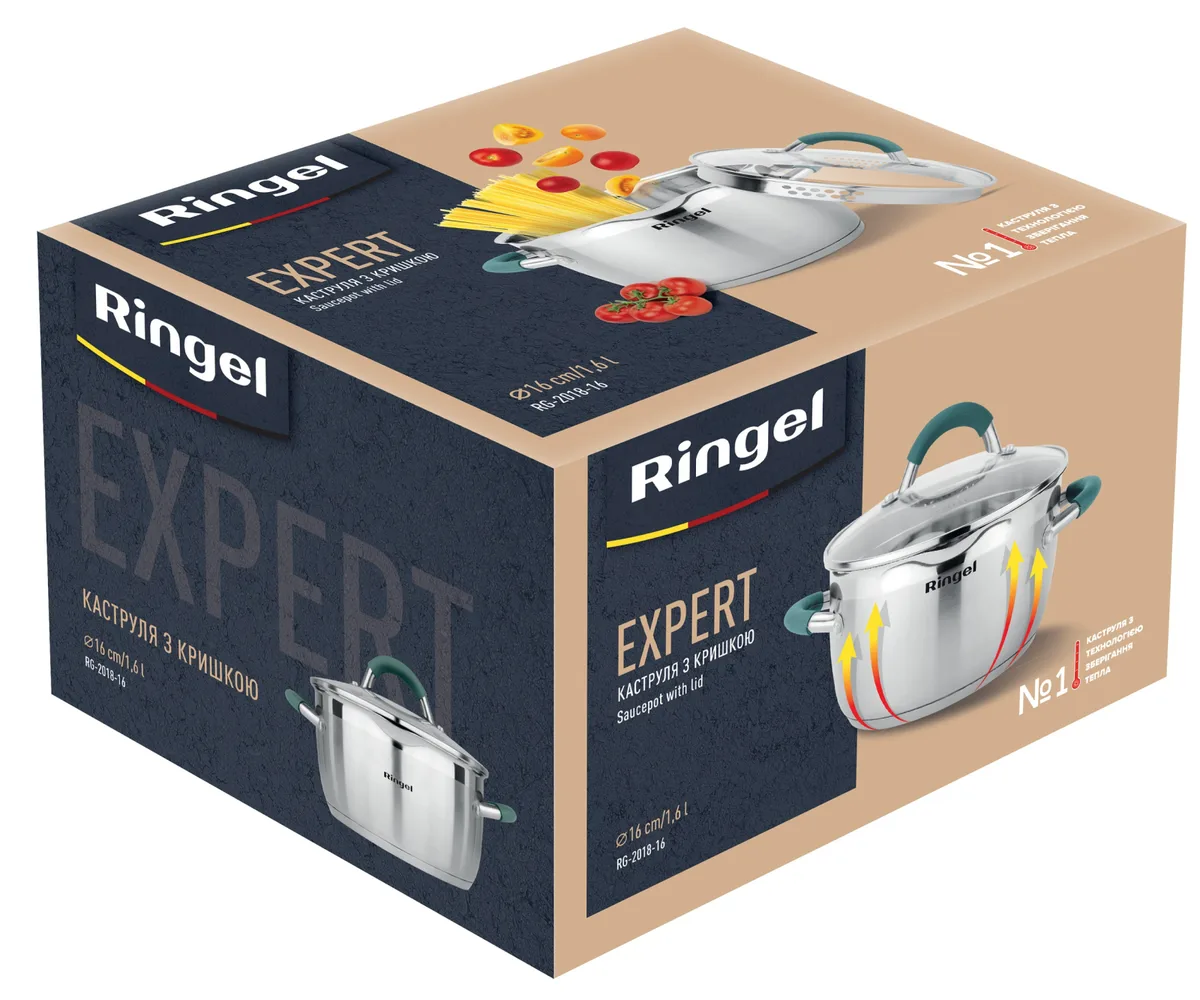 Каструля RINGEL нержавіюча сталь 16 см 1,6 л