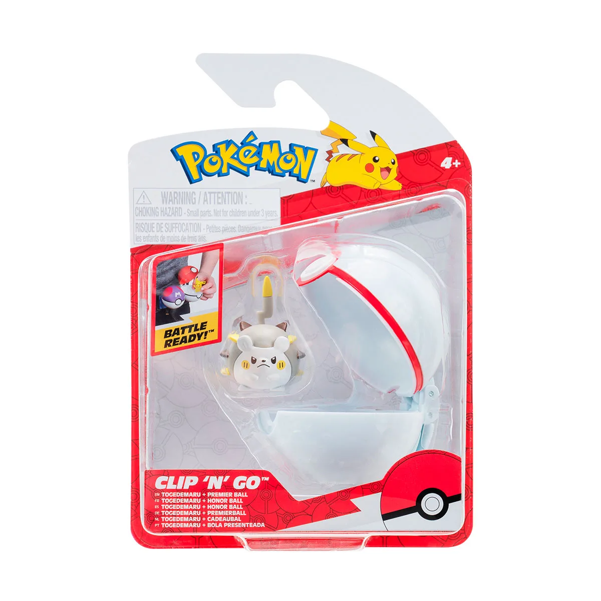 Игровой набор Pokemon полимер 5 см Тогедемару в покеболе