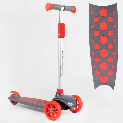 Трехколесный самокат Best Scooter со светящимися колесами для детей с регулируемым рулем и складной конструкцией.