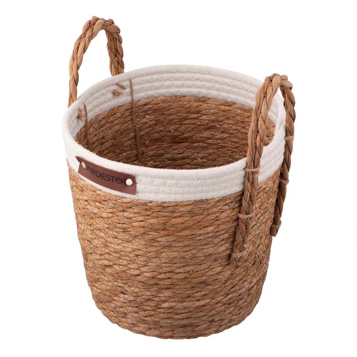 Корзина ARDESTO Prestigio 26х26х24 см, рогожка из водорослей, хлопковый шнур