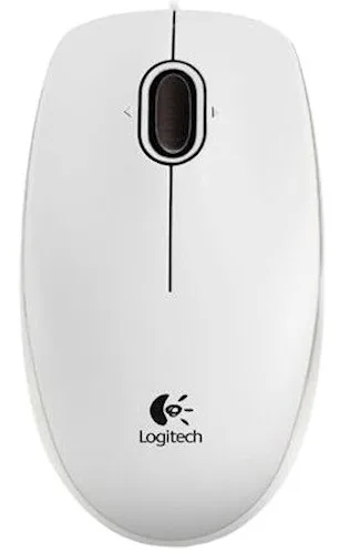 Миша Logitech оптична дротова середня біла 800 dpi