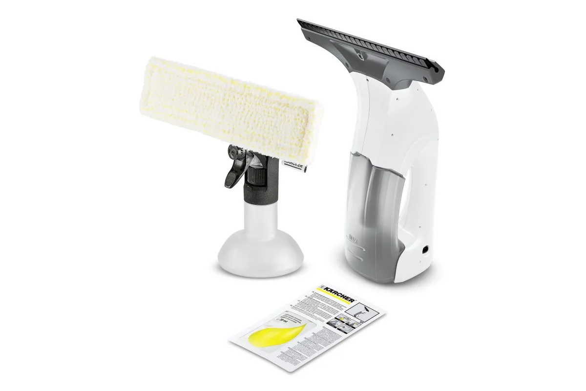 Віконний пилосос Karcher WV 1 Plus, об'єм води - 0.1 л, автономна робота до 25 хв, вага - 0.5 кг, білий.