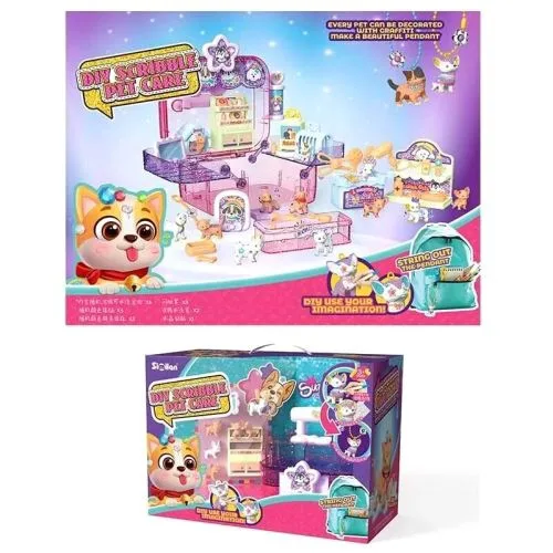Набір для творчості DIY Scribble Pet Care з фігурками собак і брелоком від 5 років