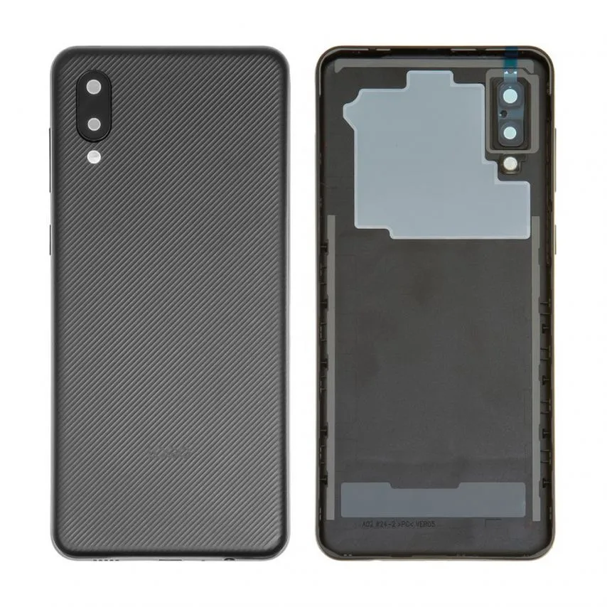 Задня кришка Samsung чорна зі склом камери High Quality