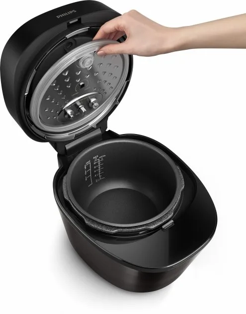 Мультиварка-скороварка Philips 5 л пластик чорна 30 програм