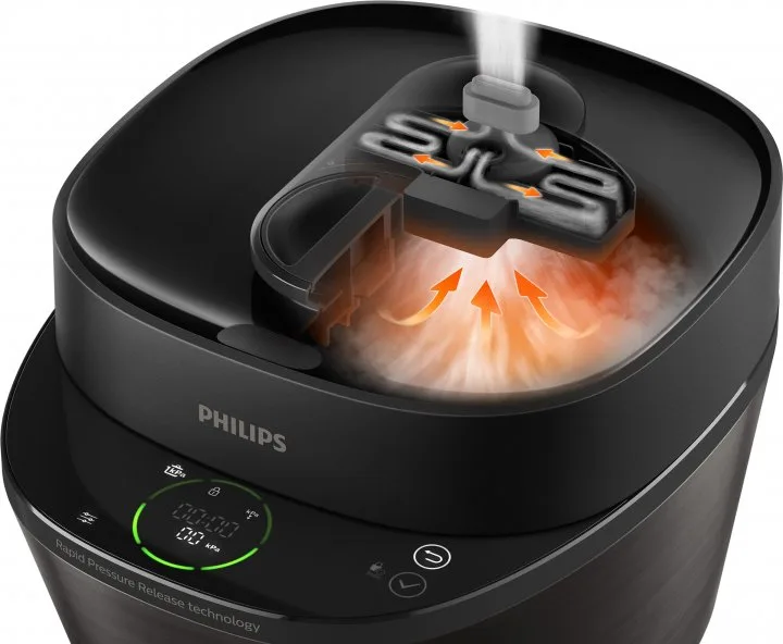 Мультиварка-скороварка Philips 5 л пластик чорна 30 програм