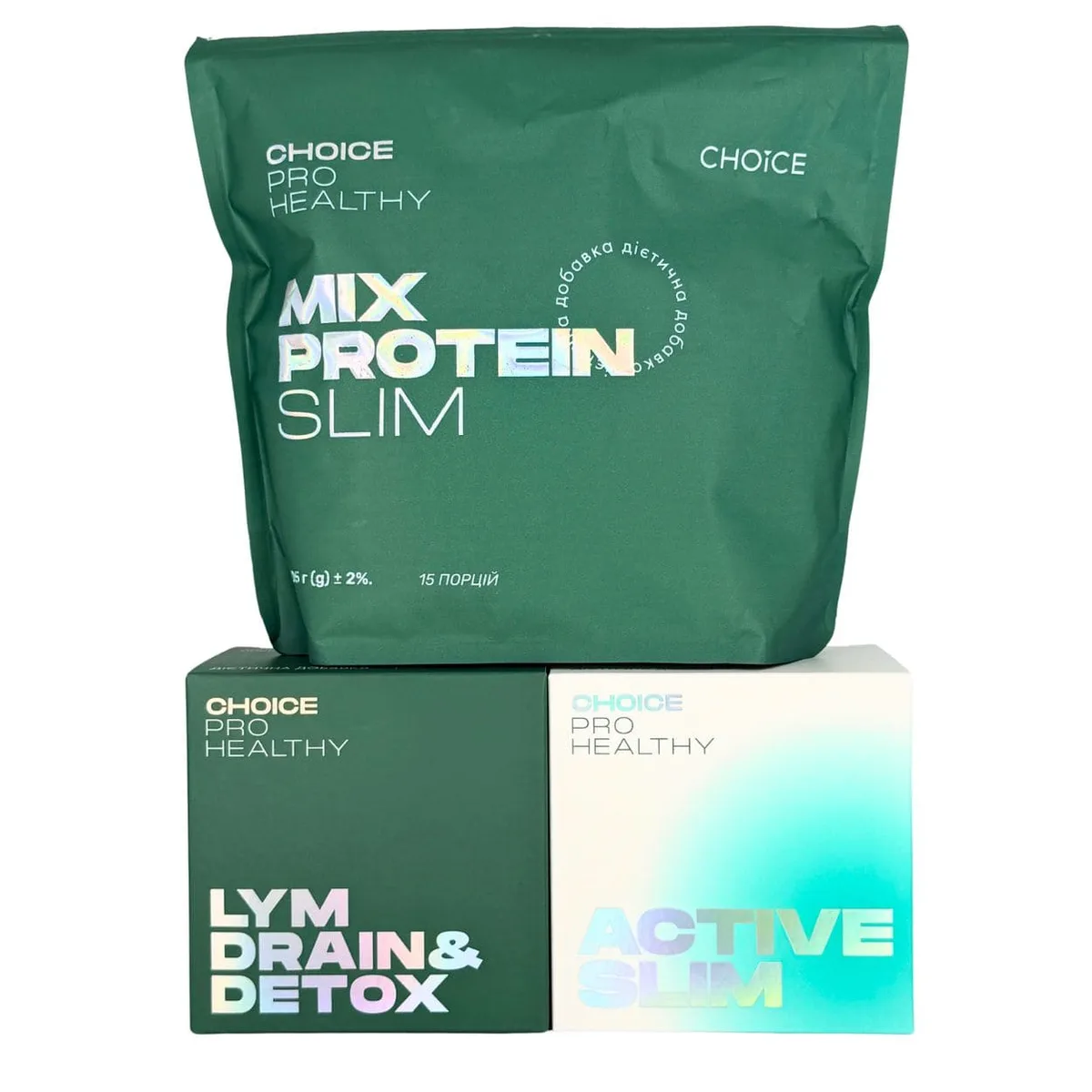 Choice Курс Форма та енергія - LYM DRAIN & DETOX, Active Slim, Mix Protein Slim Чойс
