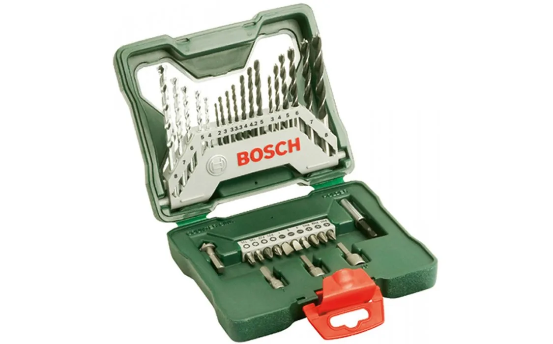 Набір свердел та біт Bosch 33 шт для дерева металу цегли в кейсі