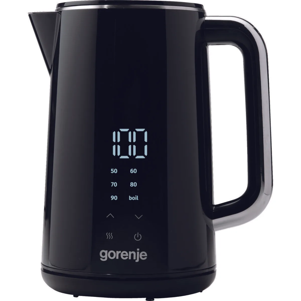 Електричний чайник Gorenje 1.7л, із подвійною ізоляцією, LED-індикатором, контролем Strix, чорного кольору.