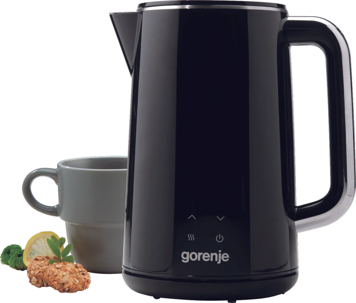 Електричний чайник Gorenje 1.7л, із подвійною ізоляцією, LED-індикатором, контролем Strix, чорного кольору.