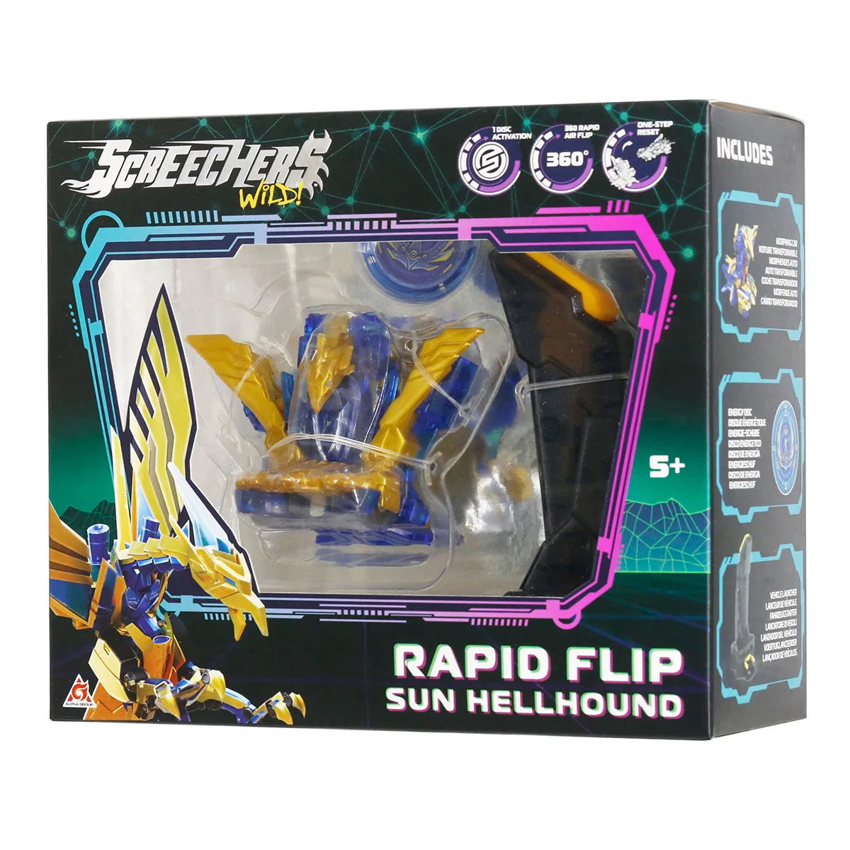 Игровой набор Screechers Wild пластиковый 13.5х7х7 см Сан Хелхаунд