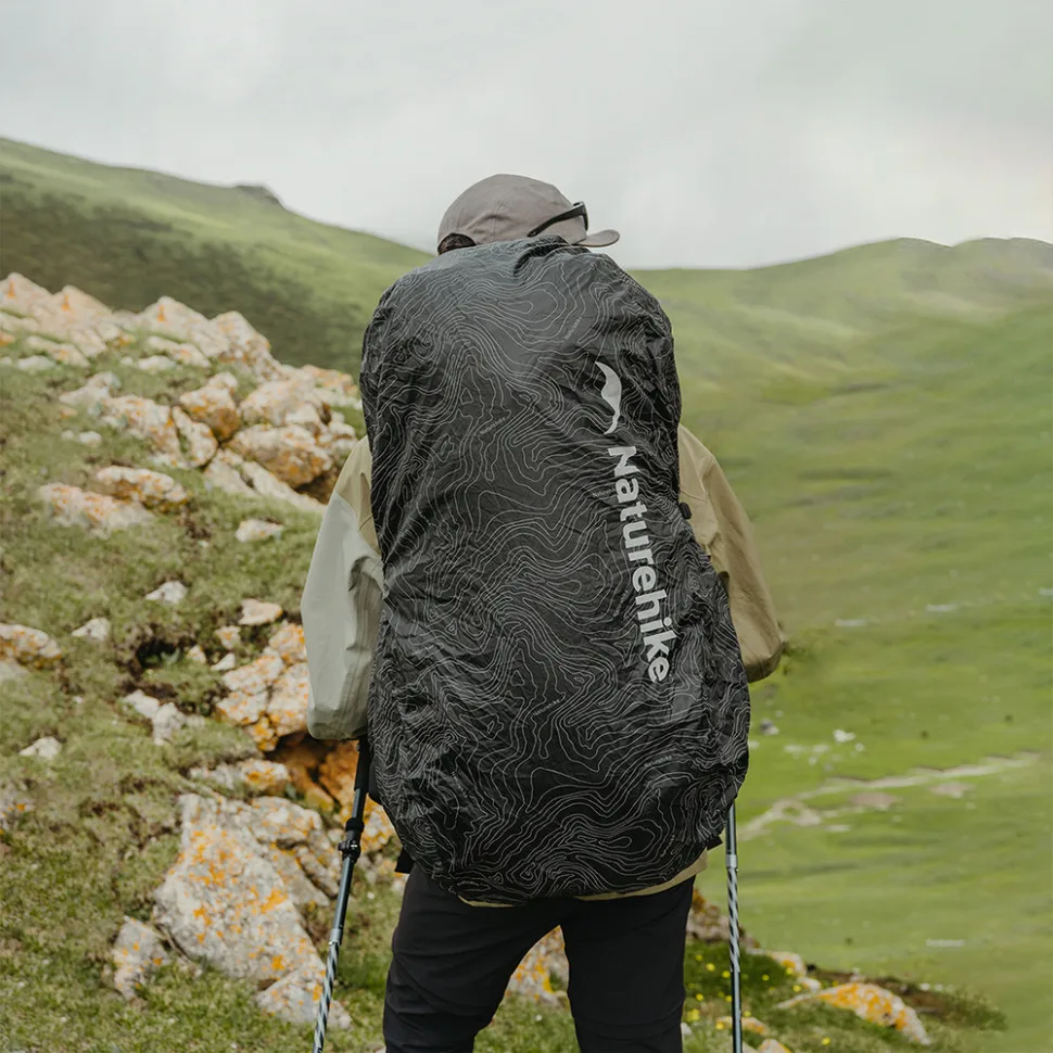 Чохол для рюкзака Naturehike поліестер L чорний 40-60 л