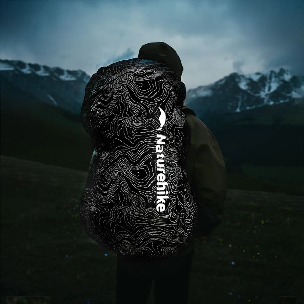 Чохол для рюкзака Naturehike поліестер L чорний 40-60 л