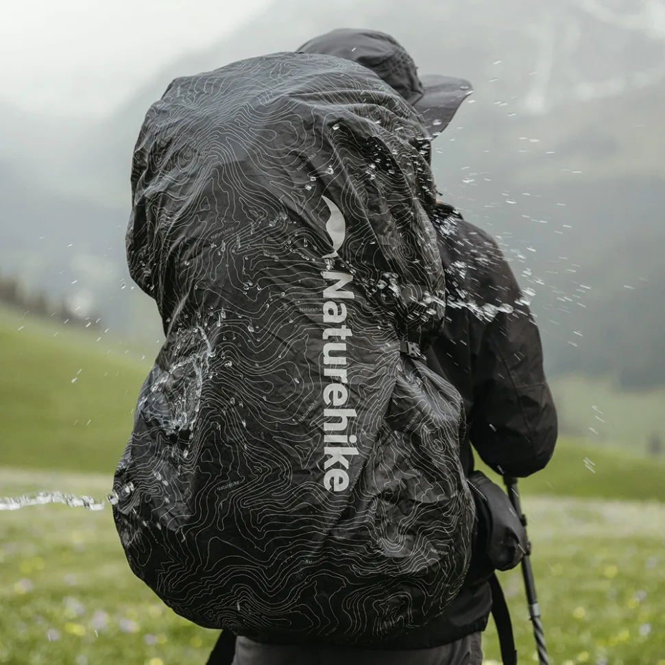 Чохол для рюкзака Naturehike поліестер L чорний 40-60 л