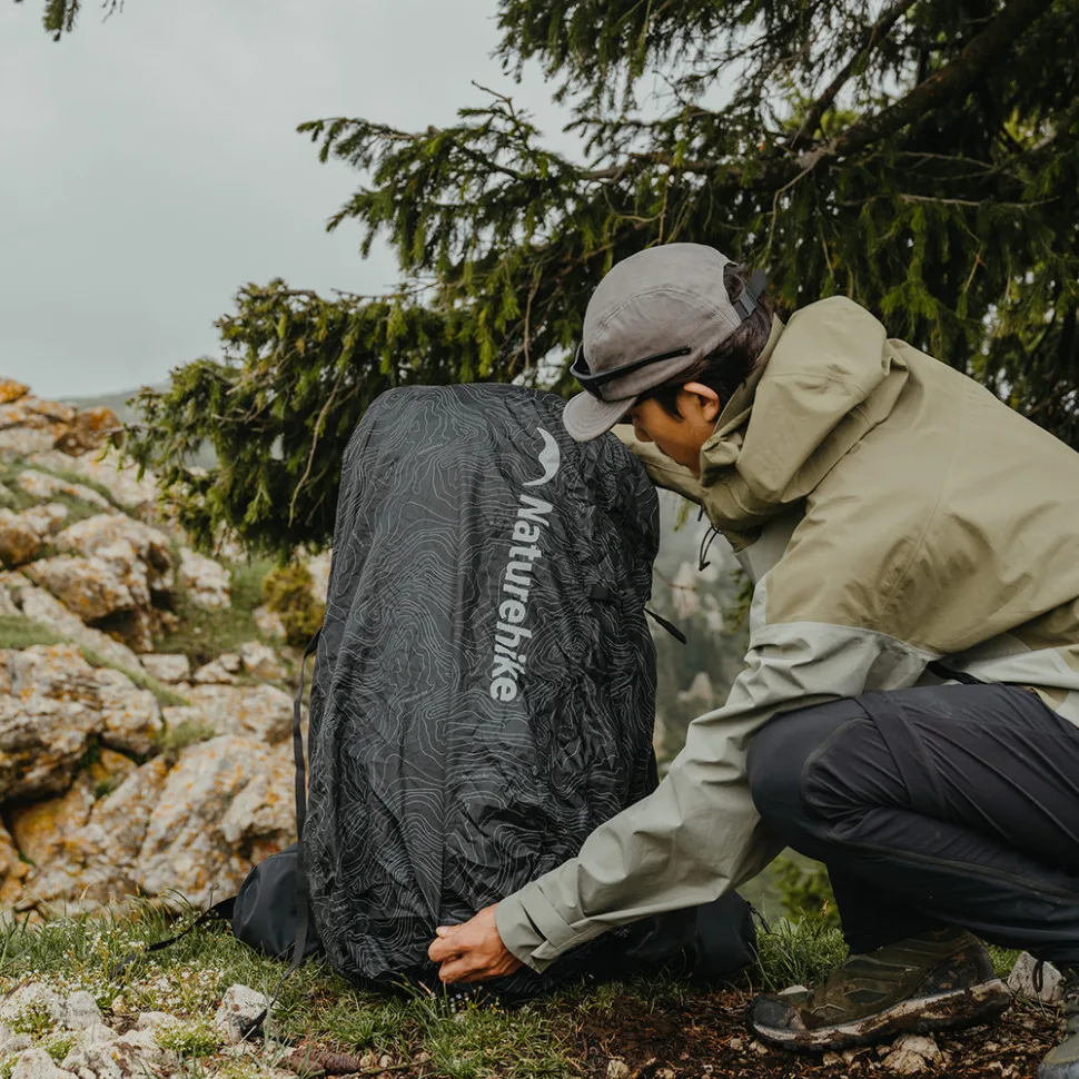 Чохол для рюкзака Naturehike поліестер L чорний 40-60 л