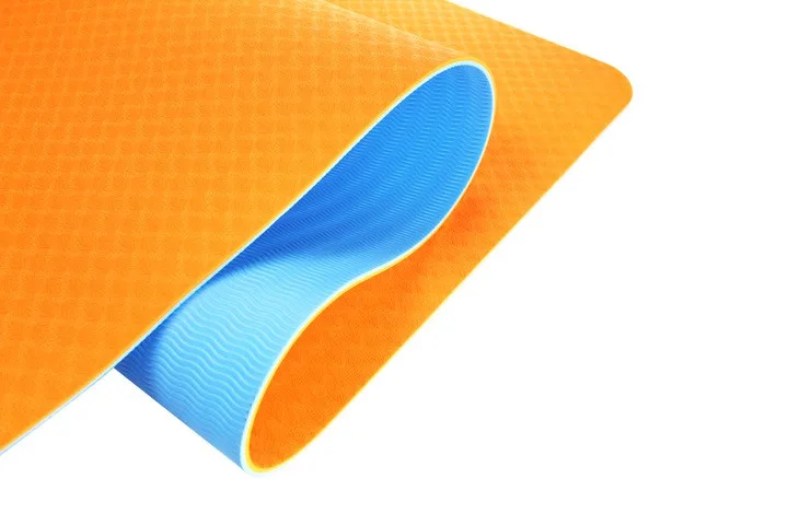 Килимок для йоги U-Powex TPE 183х61 см Помаранчевий Синій