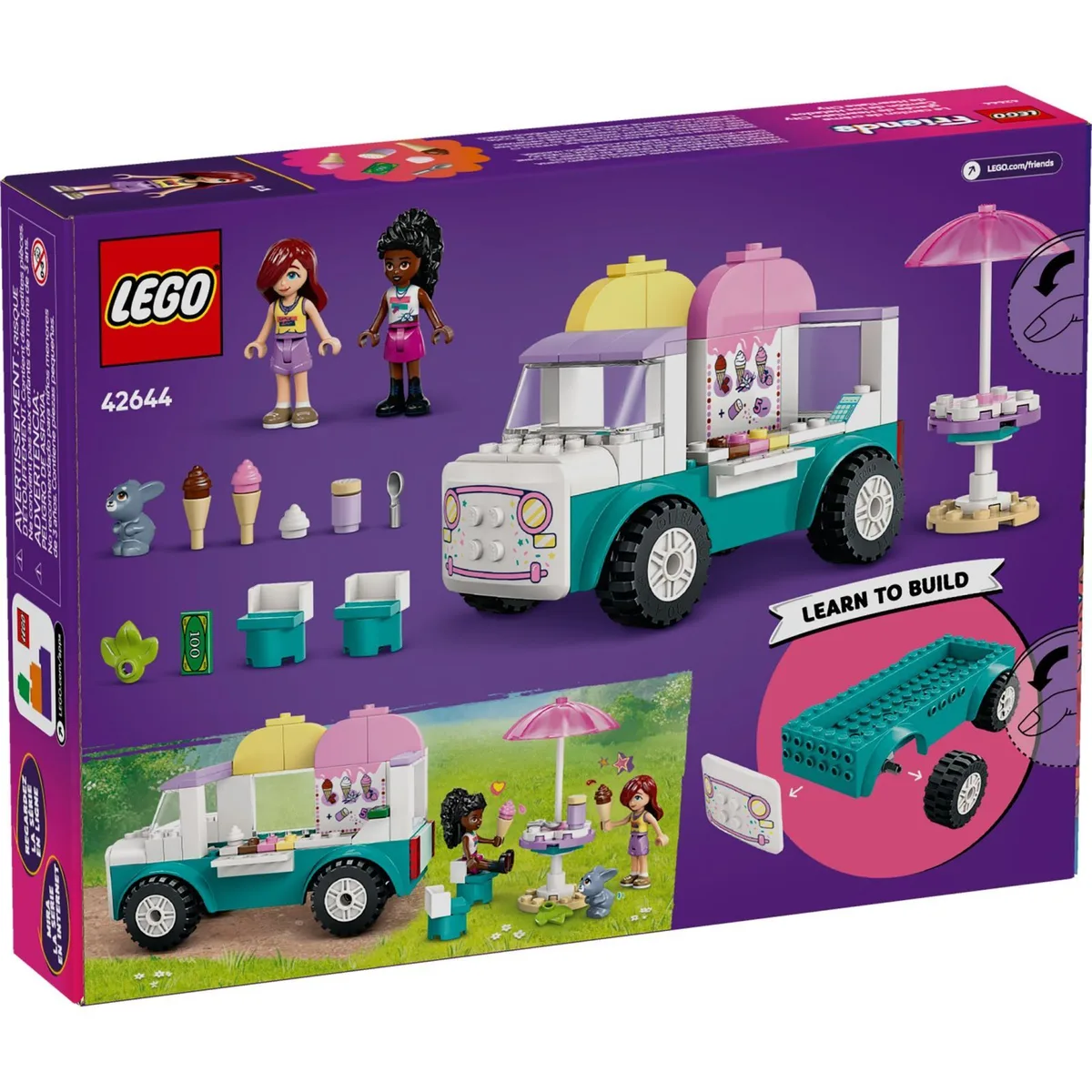 Конструктор LEGO Friends фургон морозива 4+ різнокольоровий пластиковий
