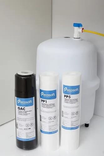 Система очистки воды Ecosoft Standard 6-50M с минерализатором, мембрана 50 gpd, краник для капельного отбора